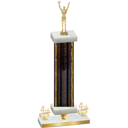 Premium Single Black Glacier Fourth Place Victory Trophy
