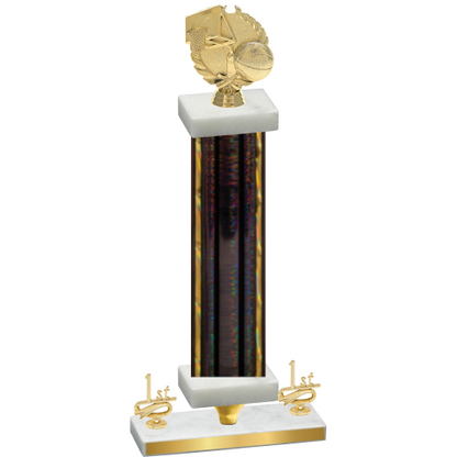 Premium Single Black Glacier First Place Basketball Trophy