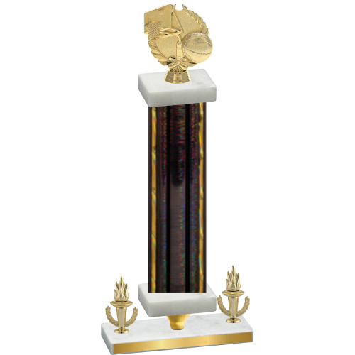 Premium Single Black Glacier Victory Basketball Trophy