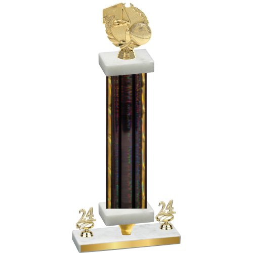 Premium Single Black Glacier Year Basketball Trophy