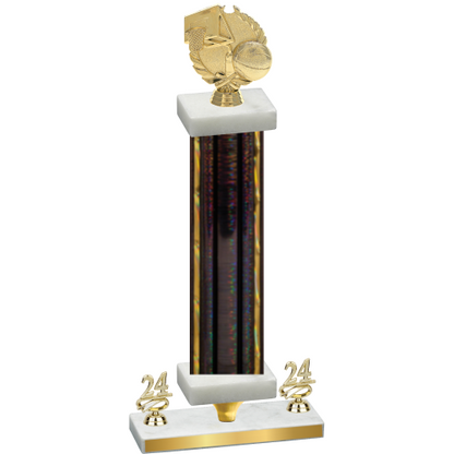 Premium Single Black Glacier Year Basketball Trophy