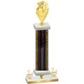 Premium Single Black Glacier Second Place Pickleball Trophy