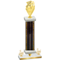 Premium Single Black Glacier Third Place Pickleball Trophy