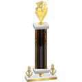 Premium Single Black Glacier Victory Pickleball Trophy