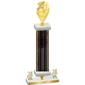 Premium Single Black Glacier Year Pickleball Trophy