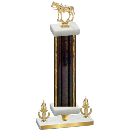 Premium Single Black Glacier Victory Horses Trophy