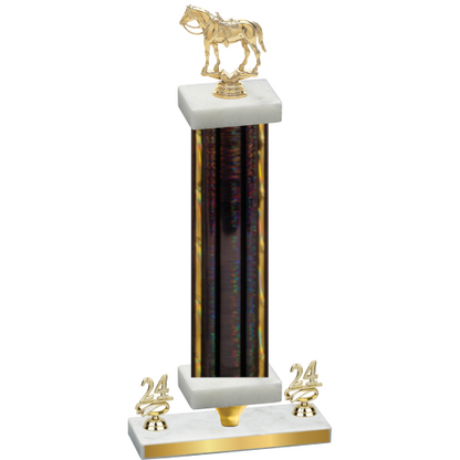 Premium Single Black Glacier Year Horses Trophy