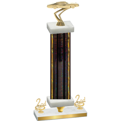 Premium Single Black Glacier Second Place Cars Trophy