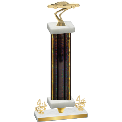 Premium Single Black Glacier Fourth Place Cars Trophy