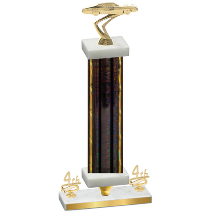 Premium Single Black Glacier Fourth Place Cars Trophy