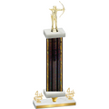 Premium Single Black Glacier Fourth Place Archery Trophy