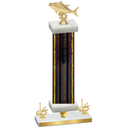 Premium Single Black Glacier First Place Fishing Trophy