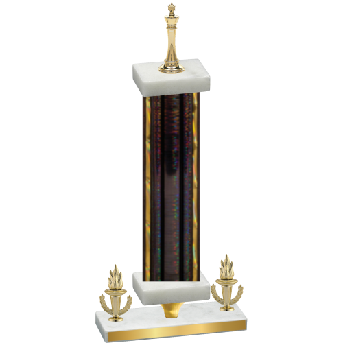 Premium Single Black Glacier Victory Chess Trophy