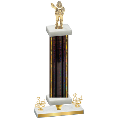 Premium Single Black Glacier Third Place Holiday Trophy