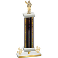 Premium Single Black Glacier Fourth Place Holiday Trophy