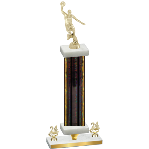 Premium Single Black Glacier Year Basketball Trophy
