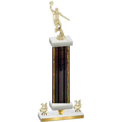 Premium Single Black Glacier Year Basketball Trophy