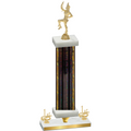 Premium Single Black Glacier First Place Majorette Trophy