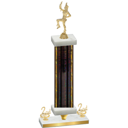 Premium Single Black Glacier Second Place Majorette Trophy