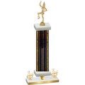 Premium Single Black Glacier Third Place Majorette Trophy
