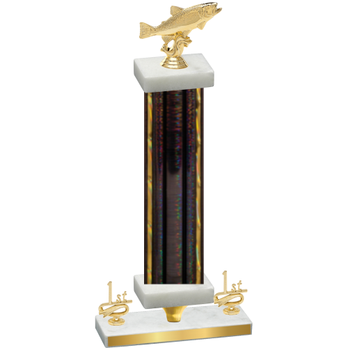 Premium Single Black Glacier First Place Fishing Trophy