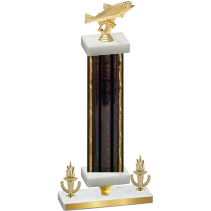 Premium Single Black Glacier Victory Fishing Trophy