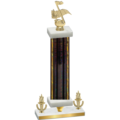 Premium Single Black Glacier Victory Music Trophy