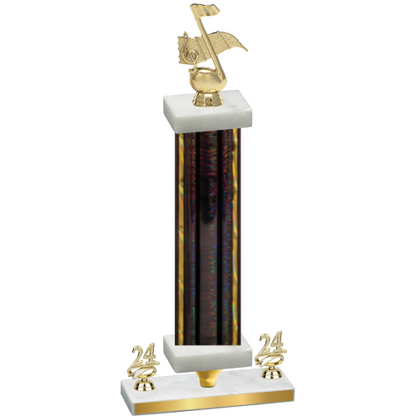 Premium Single Black Glacier Year Music Trophy