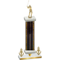 Premium Single Black Glacier Victory Golf Trophy