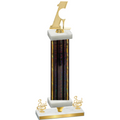 Premium Single Black Glacier Third Place Golf Trophy