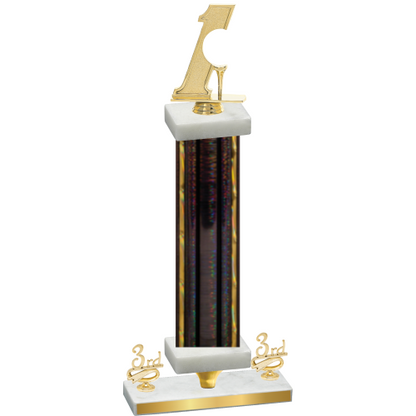Premium Single Black Glacier Third Place Golf Trophy