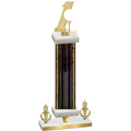 Premium Single Black Glacier Victory Golf Trophy