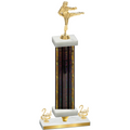 Premium Single Black Glacier Second Place Karate Trophy