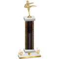 Premium Single Black Glacier First Place Karate Trophy