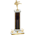 Premium Single Black Glacier Second Place Karate Trophy