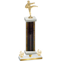 Premium Single Black Glacier Fourth Place Karate Trophy