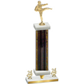 Premium Single Black Glacier Year Karate Trophy