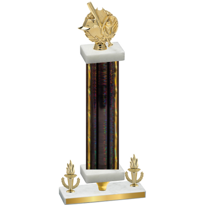 Premium Single Black Glacier Victory Baseball Trophy