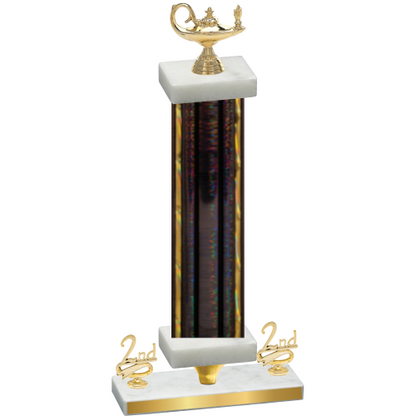 Premium Single Black Glacier Second Place Academics Trophy