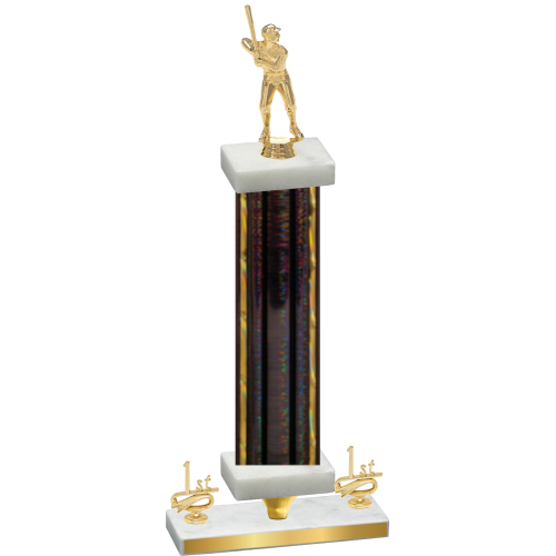 Premium Single Black Glacier First Place Baseball Trophy