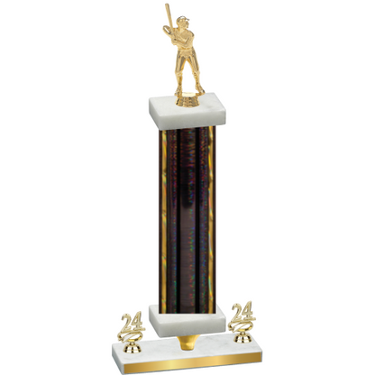 Premium Single Black Glacier Year Baseball Trophy