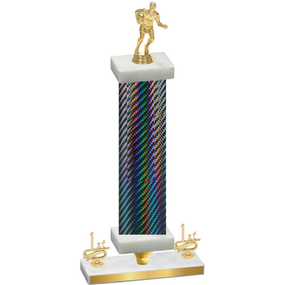 Premium Single Black Carbon Fiber First Place Rugby Trophy