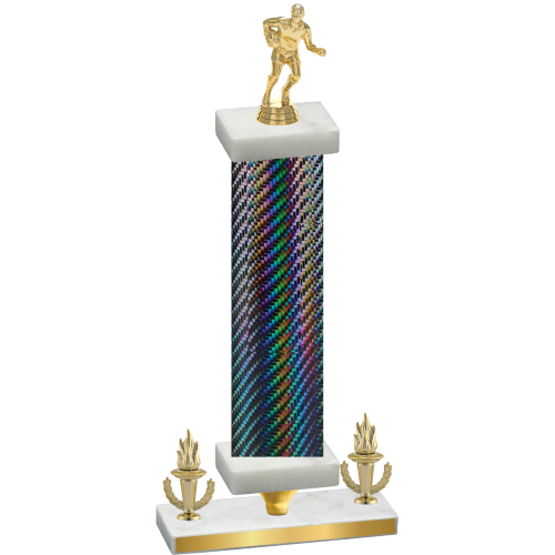 Premium Single Black Carbon Fiber Victory Rugby Trophy