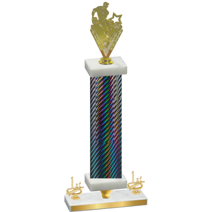 Premium Single Black Carbon Fiber First Place Rugby Trophy