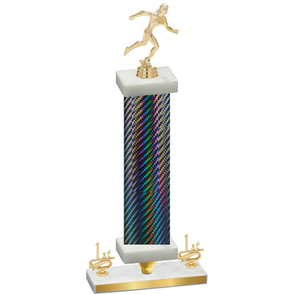 Premium Single Black Carbon Fiber First Place Running Trophy