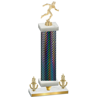 Premium Single Black Carbon Fiber Victory Running Trophy