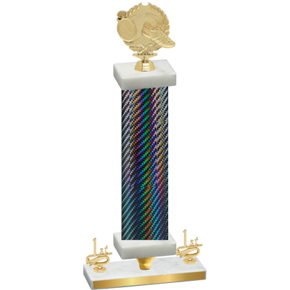 Premium Single Black Carbon Fiber First Place Running Trophy