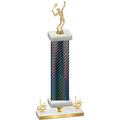 Premium Single Black Carbon Fiber First Place Tennis Trophy