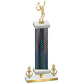 Premium Single Black Carbon Fiber Victory Tennis Trophy