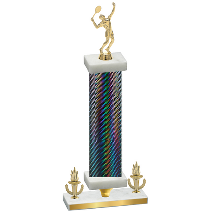 Premium Single Black Carbon Fiber Victory Tennis Trophy
